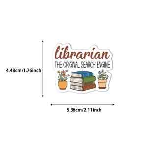Librarian book sticker waterproof vinyl decal for journal laptop DIY decoration item.