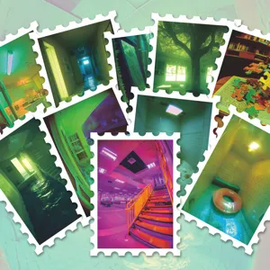 Adesivi francobollo Vaporwave Backrooms, retro psichedelico DIY diario valigia impermeabile.