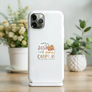 Reading book sticker literary design waterproof DIY stationery decoration detail view