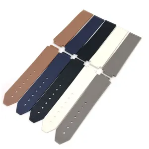Correa de reloj de silicona de repuesto impermeable goma con rayas verticales
