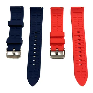 Correa de reloj de silicona de 22mm correa de goma de liberación rápida detalle vista.