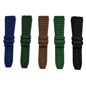 Correa de reloj de silicona de repuesto caucho impermeable resistente al sudor 24mm