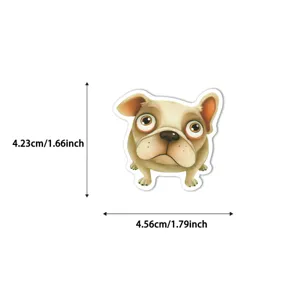 Cute cartoon French bulldog sticker waterproof DIY luggage diary decorative decal item