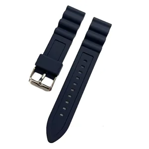 Correa reloj silicona 20mm impermeable patron ondas repuesto goma para deporte