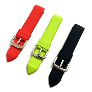 Correa de Reloj de Silicona Correa de Repuesto Extremo Curvo Correa de Caucho Pulsera Deportiva Cómoda Para Hombres y Mujeres