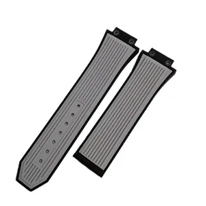 Dettaglio cinturino di ricambio in gomma per orologio Hublot Big Bang, silicone.