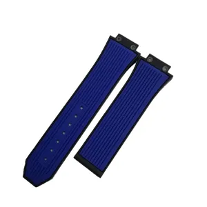 Cinturino di ricambio in gomma compatibile con stile lussuoso, cinturino in silicone a coste.