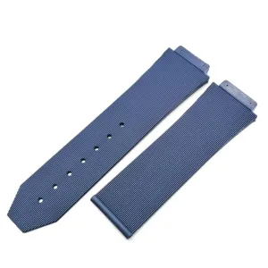Cinturino per orologio in gomma di silicone blu impermeabile a righe verticali di ricambio