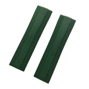 Green rubber watch strap replacement 22mm silicone watch band for luxury diving sport watches