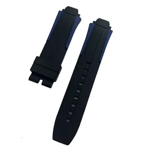 Correa de repuesto de silicona compatible con modelos de relojes deportivos en negro.