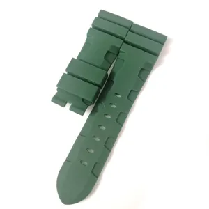 Correa reloj silicona verde 26mm impermeable de goma para reloj deportivo hombre.