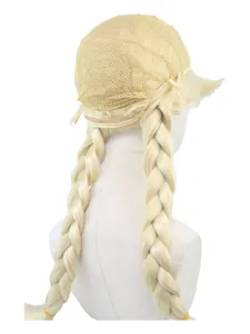 Light blonde braided cosplay wig, perfect for party styling and character dress-up events.