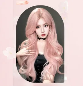 Women Long Curly Wig Big Wavy Synthetic Heat Resistant Hair Daily Cosplay Full Head Wig