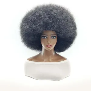 Black Afro Wig Short Curly Synthetic Hair Party Costume Halloween Carnival Fun Cosplay Wig