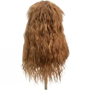 80s long wavy brown rock costume wig for Halloween party and music festival events