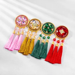 Spilla Lunga con Nappa in Lega in Stile Cinese Elegante alla Moda Cristallo Strass Distintivo Spilla per Vestito Qipao Gioielli Regalo