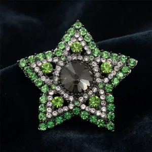 Luxe Vintage Legering Strass Ster Brosche Voor Vrouwen Hoge Kwaliteit Kristal Geometrische Speld Pak Accessoire Sieraden