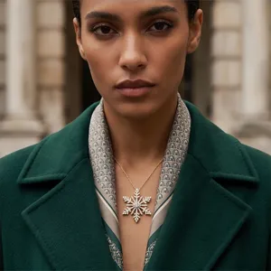 Broche flocon de neige en strass de luxe pour femmes, épingle de costume élégante et accessoires.