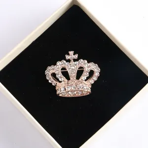 Glänzende Kristall Krone Brosche Strass Legierung Kleidung Zubehör Geschenke Damen