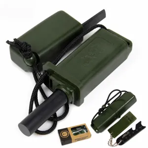 Outdoor survival magnesium staaf vuursteen aansteker set noodcamping uitrusting tool