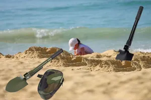 Pelle pliante d'extérieur multifonctionnelle outil de survie de camping avec pochette de camouflage