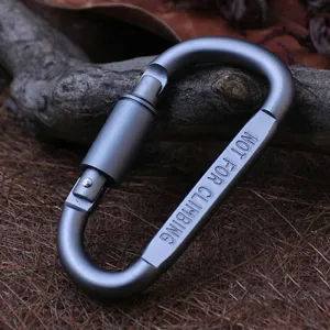Outdoor Aluminum Alloy D Shaped Carabiner Heavy Duty Locking Snap Hook For Camping Hiking And Daily Gear