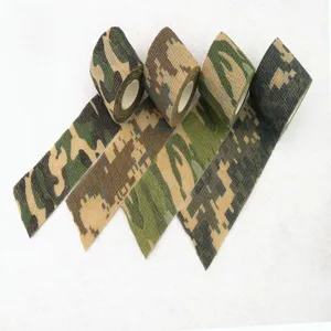 Details der elastischen Tarnung selbstklebende Bandage Rollen, Outdoor Camo Wickelband.