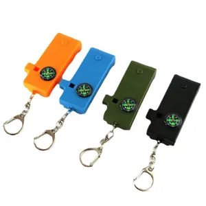 Sifflet de survie d'urgence pour camping en plein air avec boussole multifonction portable
