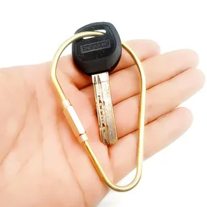Brass wire keychain cable ring metal key ring EDC pocket tool car key organizer outdoor