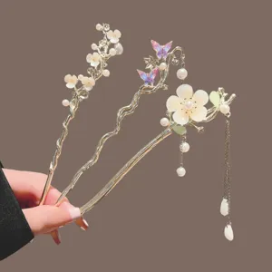 Chinesischer antiker Haarschmuck Hanfu Quaste Haarspange Vintage Haarnadel Set Neu