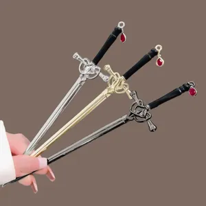 Chinese ancient style sword hairpin set hair accessories bun stick pendant for women