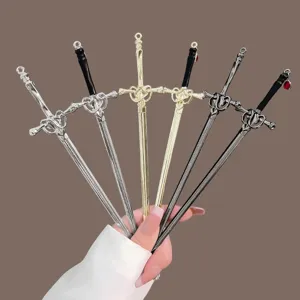 Chinese style ancient sword hair stick metal hairpin vintage Hanfu headwear for women new
