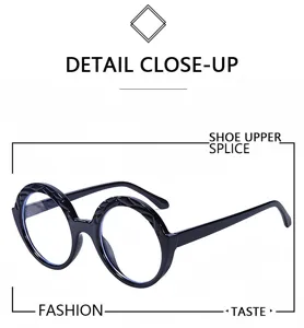 Detailansicht der modischen Unisex-Lesebrille mit rundem Rahmen und schwarzem Design.