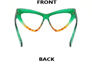 Stylish gradient cat eye reading glasses for women, fashion vintage frame eyewear design.