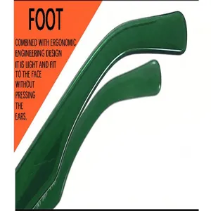 Ergonomic green reading glasses temple detail, lightweight and comfortable fit for daily use.