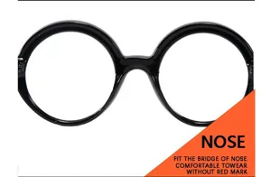 Klassische schwarze runde Lesebrille für Damen und Herren, stilvoll und angenehm zu tragen.