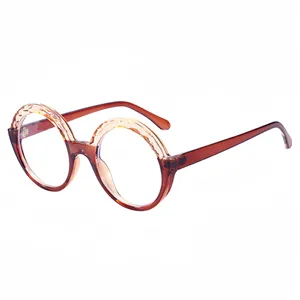 Retro Runde Lesebrille Für Herren Damen Schicke Farbblock Spritzguss PC Rahmen Unisex Vergrößerungsbrille Für Ältere Menschen Büro Lesen