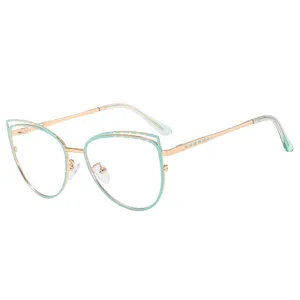 Fashion Metal Moon Cat Eye Reading Glasses For Elderly Unisex Personalized Trend Hollow Line Versatile Presbyopic Glasses