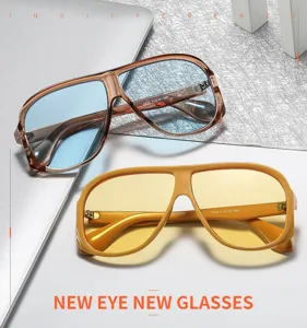 Oversized vintage retro sunglasses for women and men, stylish oversized shield sun glasses.