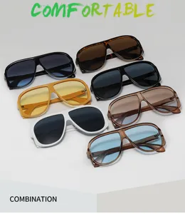 Retro oversized sunglasses set for men and women, stylish vintage UV protection shades.
