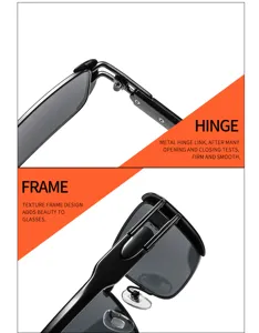 Metal sunglasses hinge and frame detail showing durable metallic links and textured design.