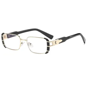 Trendy Metal Square Small Frame Sunglasses For Women Men Hip Hop Style UV400 Sun Protection Eyewear Fashion Retro Sunglasses