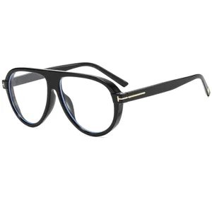 Gafas de Sol de Aviador de PC de Moda para Mujeres Hombres Moda T Bisagra de Metal Montatura Completa Gafas de Sol Gafas de Vacaciones al Aire Libre