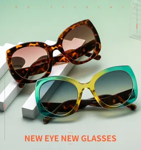 Chic ρετρό γυαλιά ηλίου cat-eye για γυναίκες, μεγάλοι σκελετοί ντεγκραντέ, κομψά γυαλιά M6267.