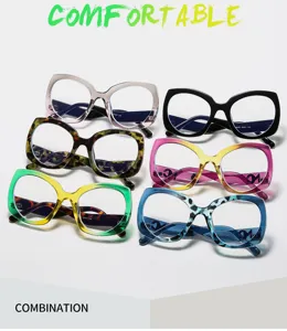 Occhiali da vista vintage oversized stile gatto da donna montatura ottica elegante