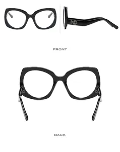Occhiali da vista cat eye neri oversize montatura vintage alla moda per donne