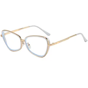 Mode Eckig Katzenaugen Metall Sonnenbrille Für Damen Hip Hop Streetwear Verlauf UV400 Sonnenschutz Outdoor Urlaub Reise Brille