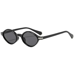 Trendige Polygon Kleine Rahmen Sonnenbrille Für Herren Damen Vintage Geometrische PC Kunststoff Vollrand Brille Hip Hop Party Eyewear