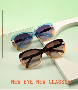 Chic women's gradient fashion sunglasses with bold frames and stylish chic details.