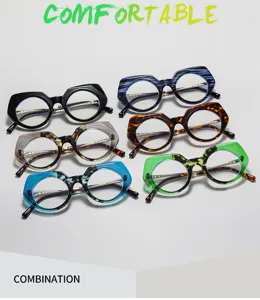 Vintage Katzenauge Blaulichtfilter Brille für Damen und Herren, stylischer Farbverlauf.